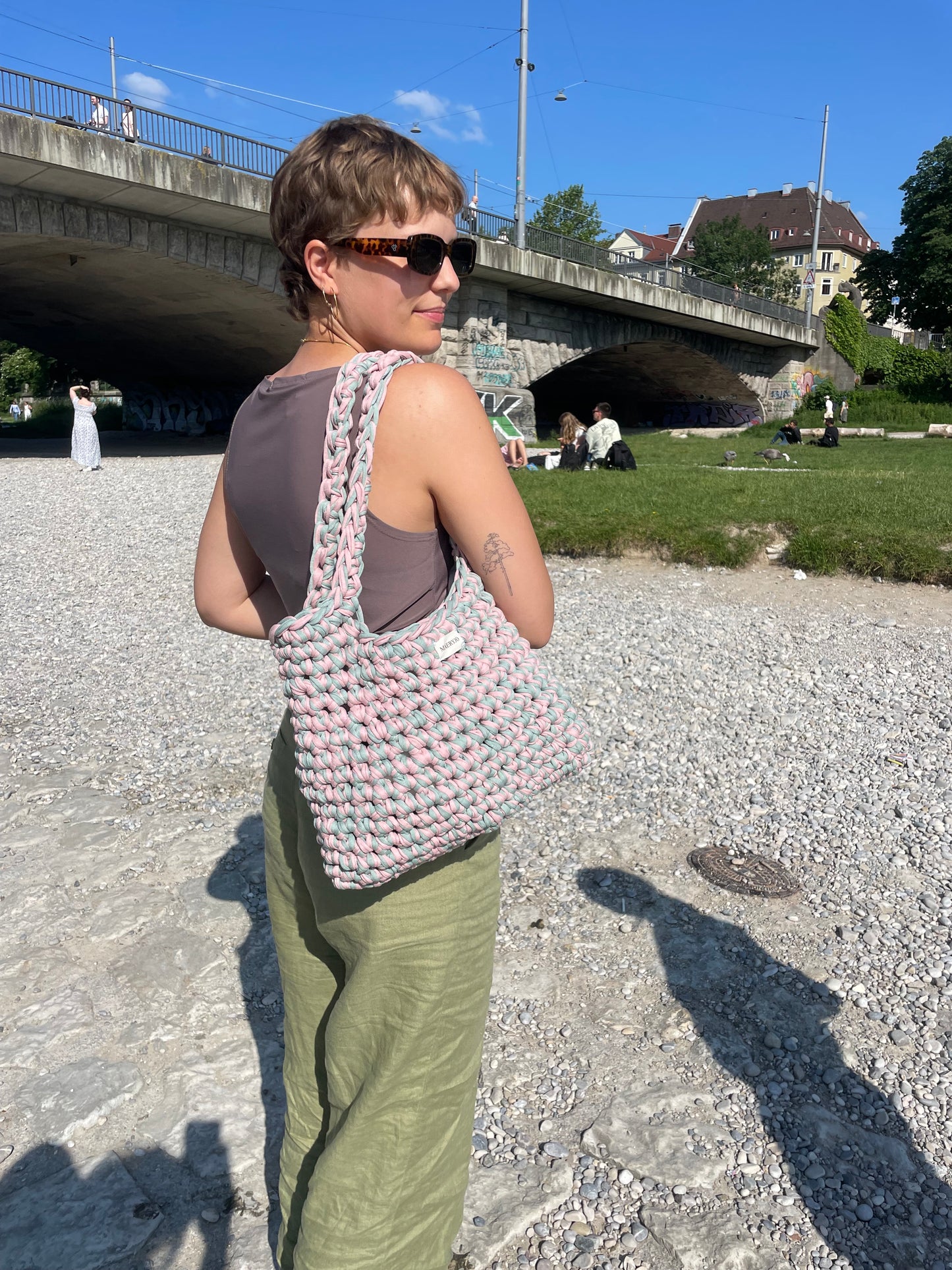 Shoulder bags bicoloured