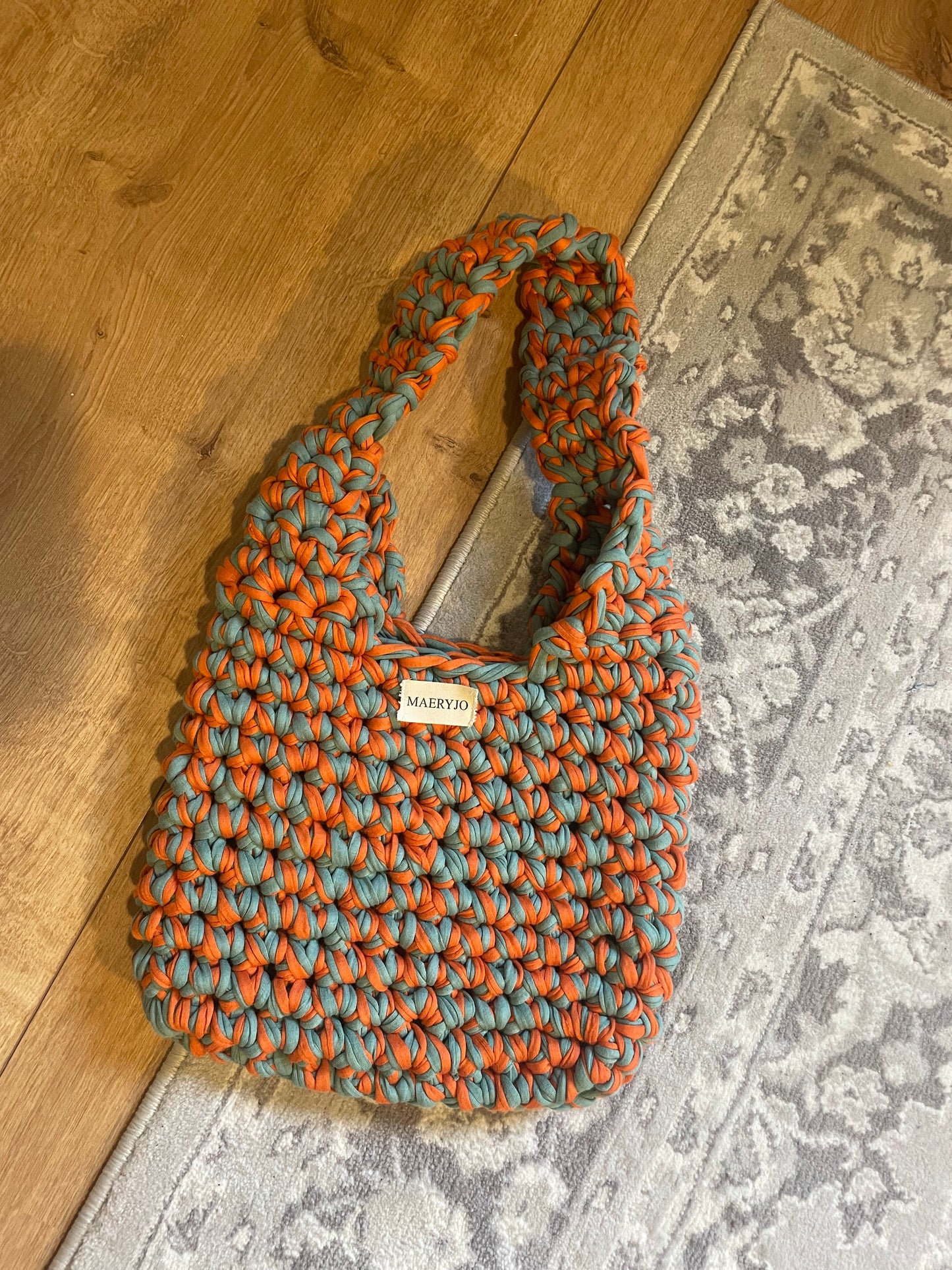 Shoulder Bag orange & green